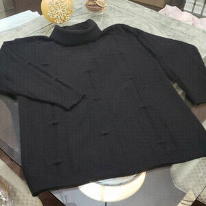 PRINCIPLES LONG HIGH NECK LAMBSWOOL ANGORA BLEND SWEATER LARGE